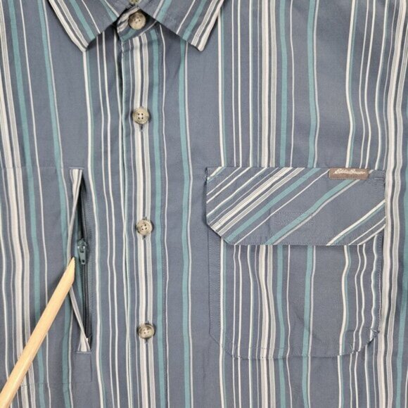 Eddie Bauer Button-Down Shirt Mens Size TXL Big And Tall Man Vented Back Pockets - Picture 7 of 10